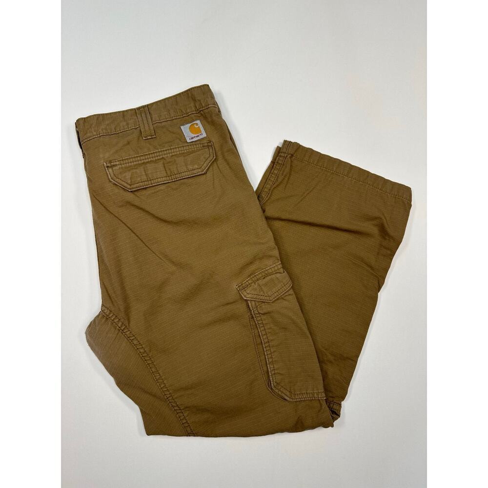 Carhartt Reoaxed Fit Tan Cargo Workwear Pants 38 x 30